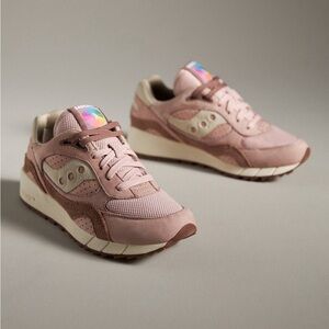 Saucony Shadow 6000 Sneakers Women's Rose Brown Blush Cream Anthropologie Size 5